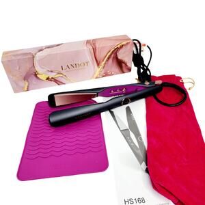 2-in-1 Hair Straightener and Curler Ceramic Twist Flat Iron-Black